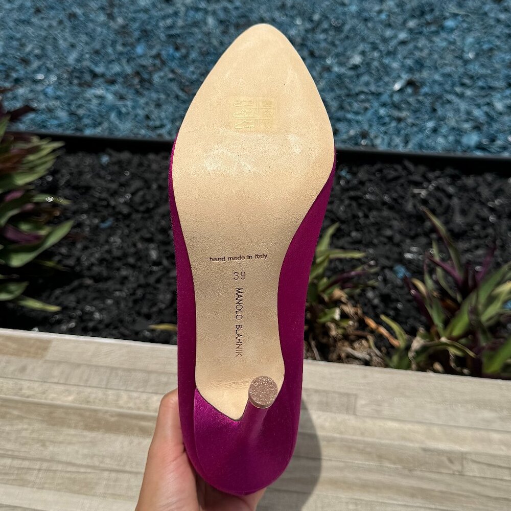 Manolo Blahnik Hangisi Women's Shoes Heels Brand New - Picture 12 of 14